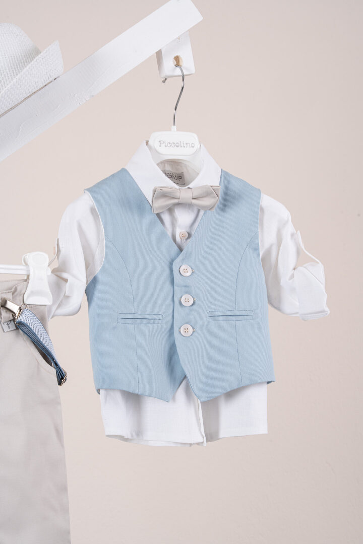 Βαπτιστικό ρούχο αγόρι Piccolino Stefano Sand - Image 2