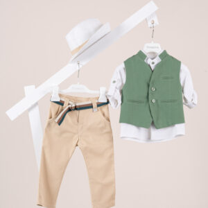 Βαπτιστικό ρούχο αγόρι Piccolino Adriano Beige