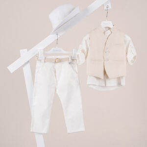 Βαπτιστικό ρούχο αγόρι Piccolino Adriano Ivory
