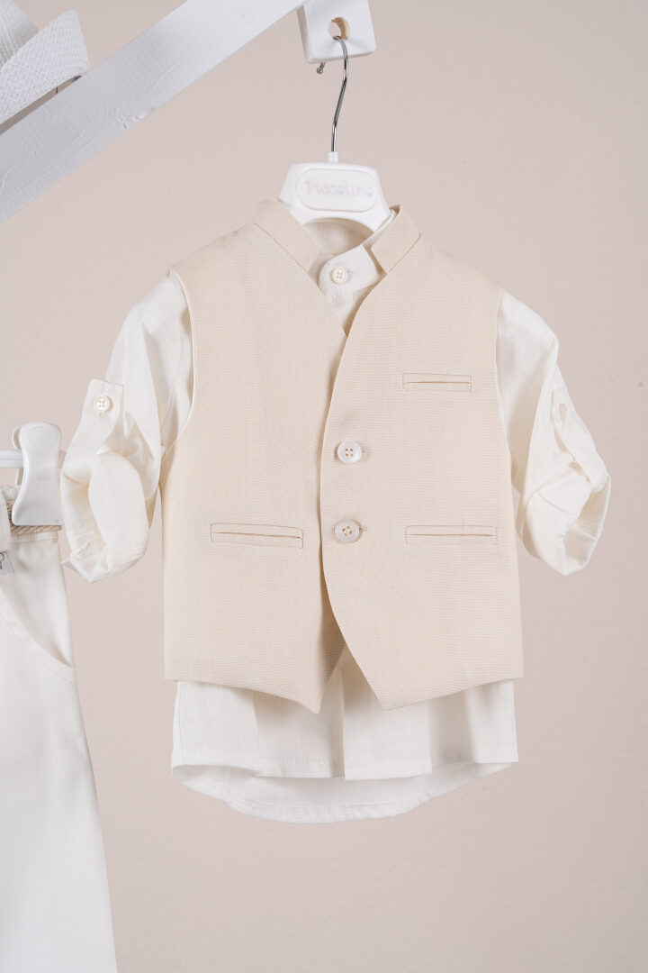 Βαπτιστικό ρούχο αγόρι Piccolino Adriano Ivory - Image 2