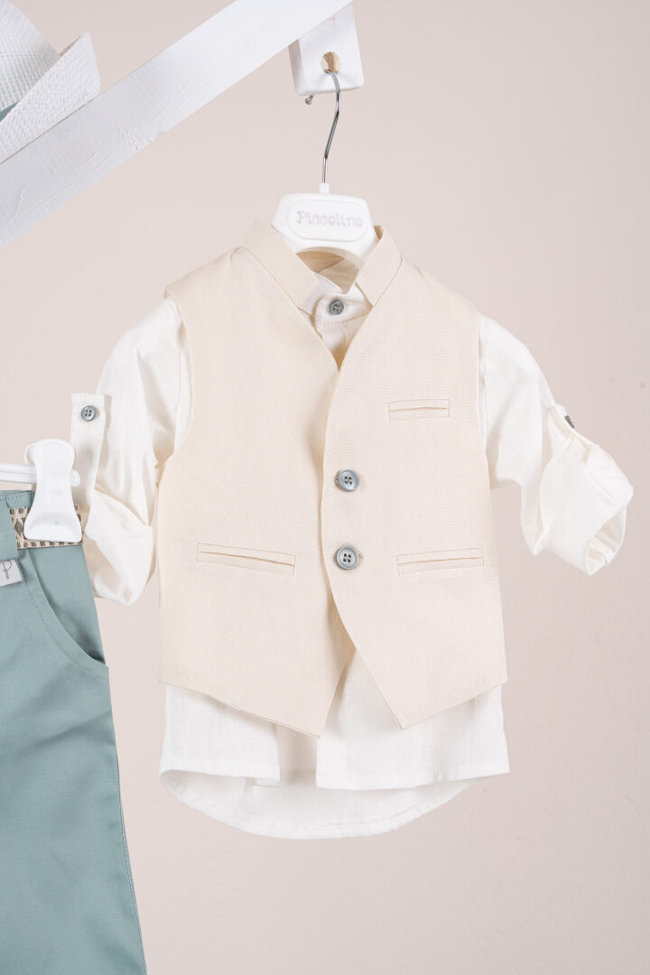 Βαπτιστικό ρούχο αγόρι Piccolino Adriano Mint - Image 2