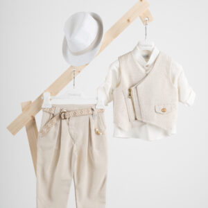 Βαπτιστικό ρούχο αγόρι Piccolino Furilo Beige