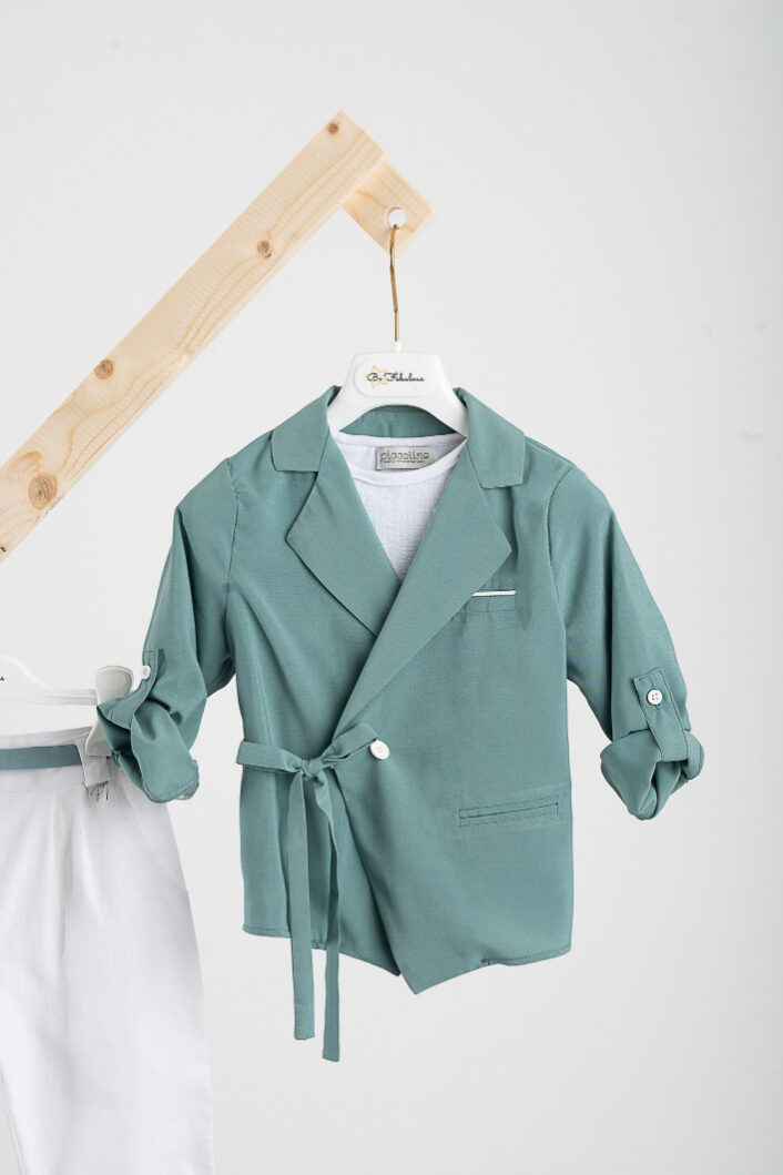 Βαπτιστικό ρούχο αγόρι Piccolino Stefan Mint - Image 2