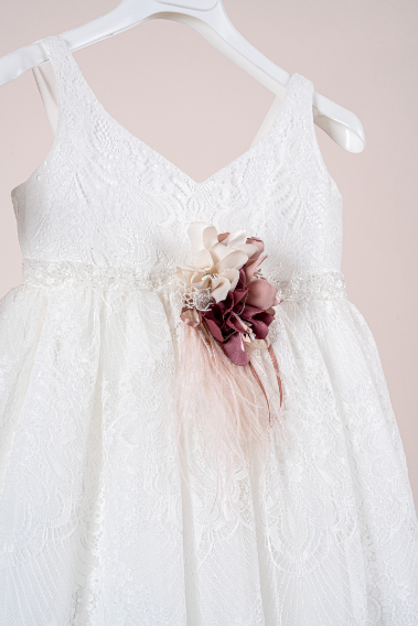 Βαπτιστικό φόρεμα Piccolino Valentina Ivory - Image 2