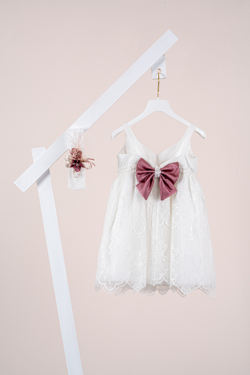 Βαπτιστικό φόρεμα Piccolino Valentina Ivory - Image 3