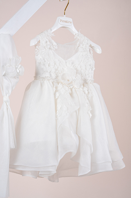 Βαπτιστικό φόρεμα Piccolino Alba Ivory - Image 2