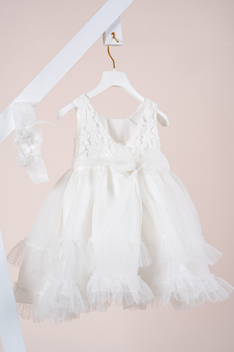 Βαπτιστικό φόρεμα Piccolino Renee Ivory - Image 3
