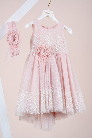 Βαπτιστικό φόρεμα Piccolino Marcella Pink - Image 2