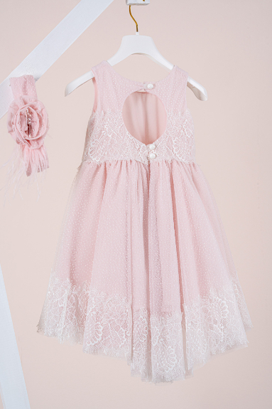 Βαπτιστικό φόρεμα Piccolino Marcella Pink - Image 3