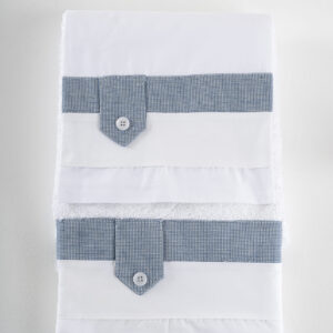 Βαπτιστικά λαδόπανα για αγόρι Piccolino Francisco Blue White