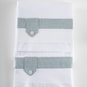 Βαπτιστικά λαδόπανα για αγόρι Piccolino Francisco Mint White