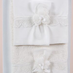 Βαπτιστικά λαδόπανα για κορίτσι Piccolino Alba Ivory