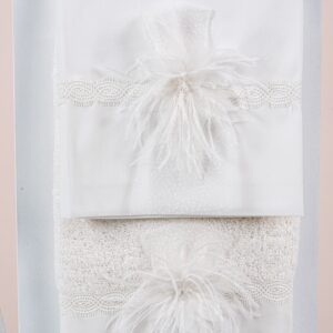 Βαπτιστικά λαδόπανα για κορίτσι Piccolino Catalina Ivory