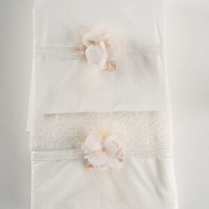 Βαπτιστικά λαδόπανα για κορίτσι Piccolino Filomena Salmon