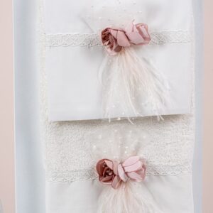 Βαπτιστικά λαδόπανα για κορίτσι Piccolino Luna Ivory